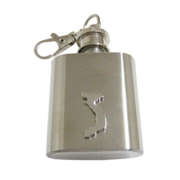 Vietnam Map Shape 1oz Keychain Flask - Picture 1 of 1